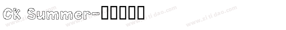 CK Summer字体转换